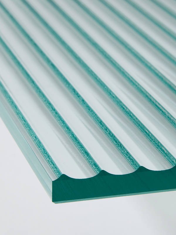 10mm Narrowline Reeded Glass 2 10mm Narrowline Reeded Glass - Image 2